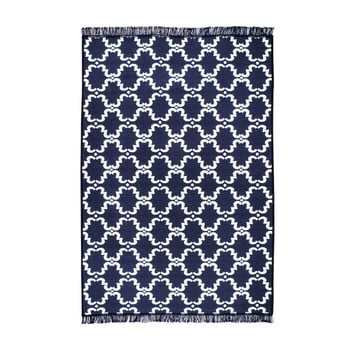 Covor reversibil risus, 120 x 180 cm, alb-albastru