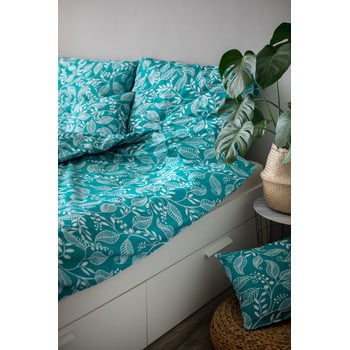 Lenjerie de pat din bumbac cotton house teressa, 140 x 200 cm, verde