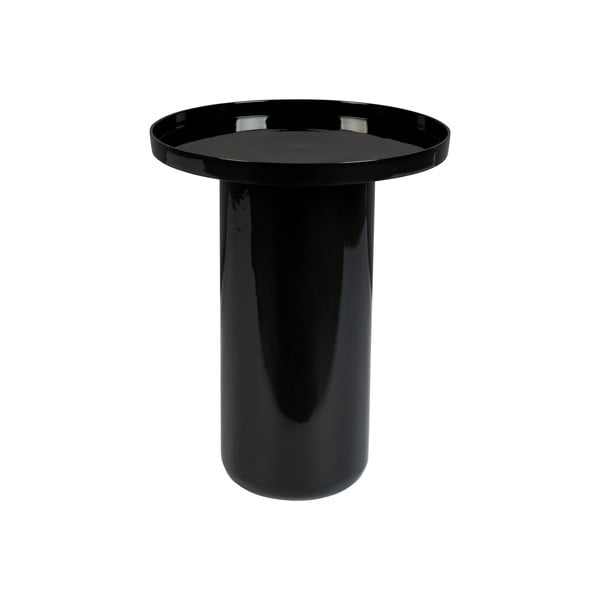 Černý odkládací stolek Zuiver Shiny Bomb, ø 40 cm