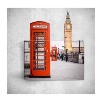 Tablou de perete 3d mosticx telephone in london, 40 x 60 cm