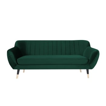 Canapea cu 2 locuri Mazzini Sofas BENITO cu picioare negre, verde