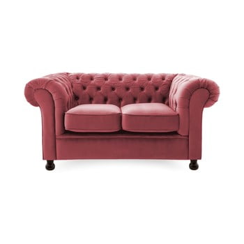 Canapea 2 locuri vivonita chesterfield, roșu