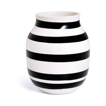 Vază din ceramică Kähler Design Omaggio, înălțime 20 cm, negru - alb