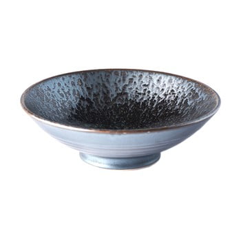 Bol din ceramică pentru supă mij pearl, ø 24 cm, gri - negru