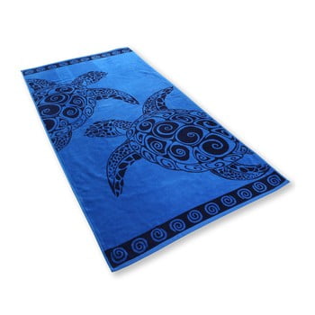 Prosop baie decoking navy turtle, 90 x 180 cm