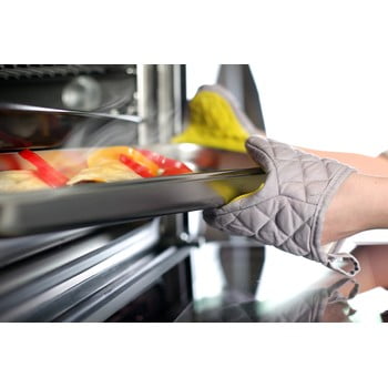 Mănușă de bucătărie din bumbac cu silicon vialli design, galben - gri