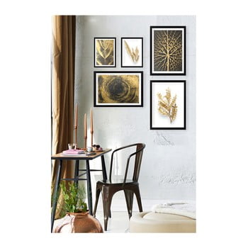 Set 5 tablouri tablo center nature gold