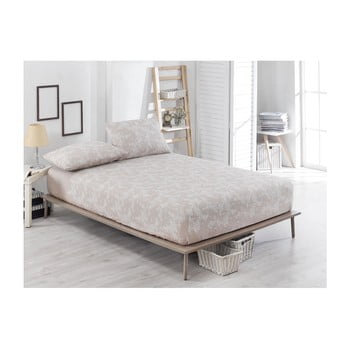 Set cearșaf elastic și față de pernă clementino gris, 100 x 200 cm