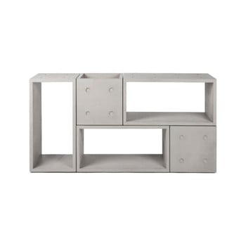 Bibliotecă din beton cu 5 părți lyon béton dice