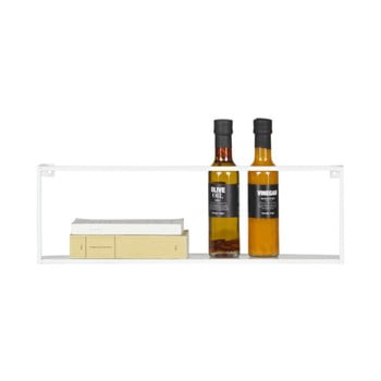 Raft de perete woood meert, 50 cm, alb