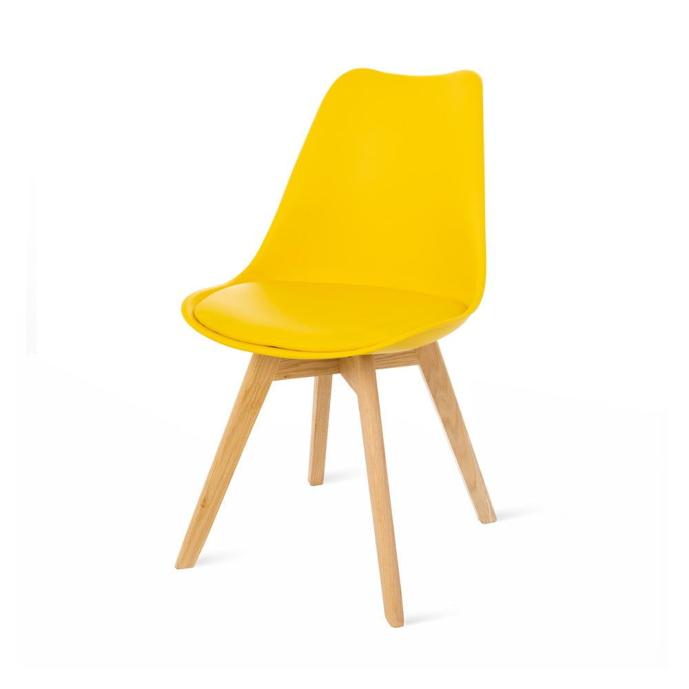 Sada 2 žlutých židlí s bukovými nohami Bonami Essentials Retro
